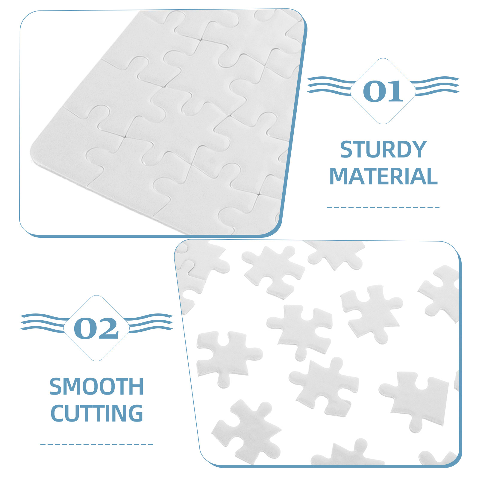 4Sheets White Puzzle Board Bla - Puzzle Blank White 评论和价格
